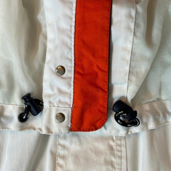 Pacific Trail Outerwear Unisex Utility Jacket Size L White/Navy/Orange Zip Hood - Picture 13 of 15